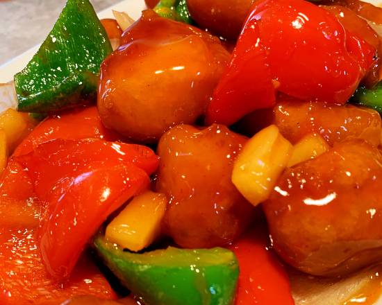 74. 甜酸鱼片 Filet de poisson sauce aigre-douce Sweet and Sour Fish Fillet